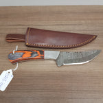 New Damascus Trailing-Point Knife #11213041