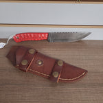 New Damascus Knife w/ Scalloped Handle #12273094