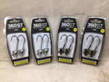NEW 360GT 3/8-oz Rattling Jig Heads x 4 Pkgs #09036006