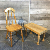 Wooden Child's Chair & Table #09256000