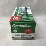 Ammo UMC 22-250 REM 45 Gr JHP x 24 #10096604