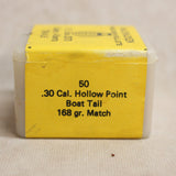 Bullets .30 Cal 168 gr HPBT x50 #10226504