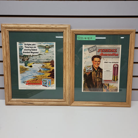 Vintage Framed Advertisements x2 #12124427