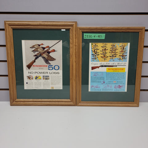 Vintage Framed Advertisements x2 #12124425