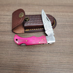 New Damascus Folding Knife #12194002