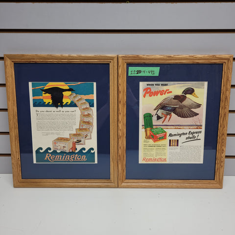 Vintage Framed Advertisements x2 #12234441