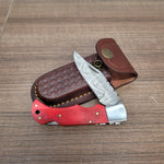 New Damascus Folding Knife #12304002