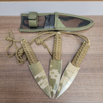 Camo Throwing Knives x3 w/ Sheath #01095816