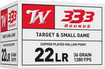 winchester 22 LR hollow point ammunition