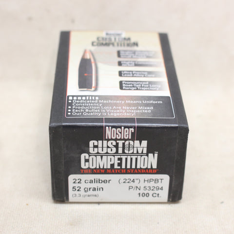 NEW Bullets Custom Competition 22Cal HPBT x 100 #11245009