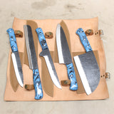 New Chef's Forged 5-Knife Set w/ Leather Roll #05116010