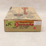 Ammo 416 Ruger DGS x15 #05065827