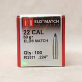 Bullets 22 Cal ELD-M x100 #05075407