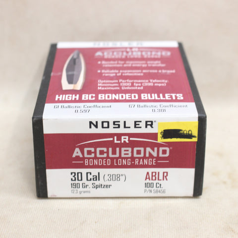 NEW Bullets 30 Cal AccuBond LR x100 #11265a75