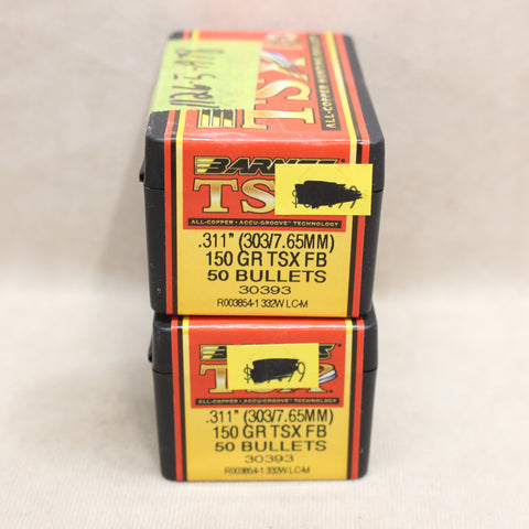 NEW Bullets 303 Cal 150gr TSX FB x100 #11265a78