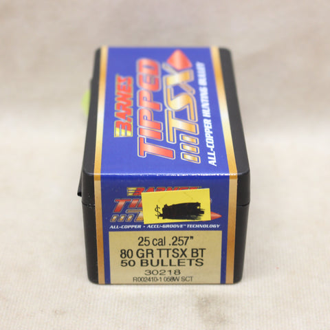 NEW Bullets 25 Cal 80gr TTSX BT x50 #11265a7b
