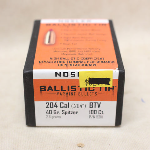 NEW Bullets 20 Cal 40gr BTV x100 #11265a7e