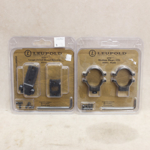 Savage 10/110 RR STD Scope Bases & 1" Rings #11255814