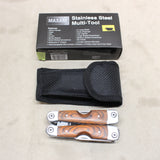 NEW Stainless Steel Multi-Tool w/ Wood Handle #01296a07