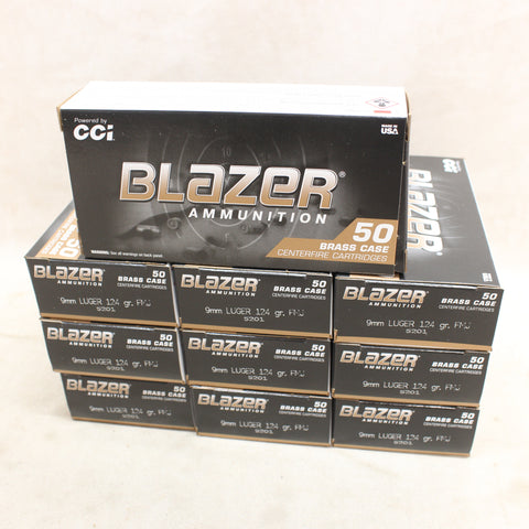 NEW Ammo 9mm Luger 124gr FMJ x500 #11265a84