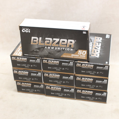 NEW Ammo 9mm Luger 124gr FMJ x500 #11265a85