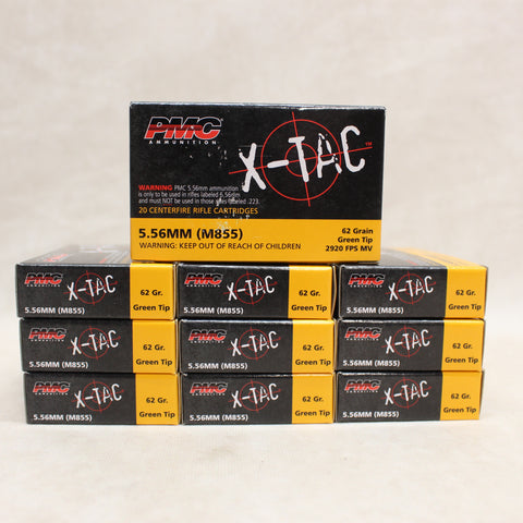 NEW Ammo X-TAC 5.56 Green Tip x 200 #03105010