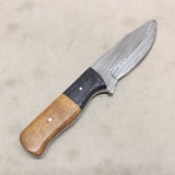 Damascus Drop Point Skinner w/ Sheath #01286019