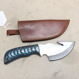 NEW 4.75" Damascus Guthook Skinner w/ Sheath #01286803
