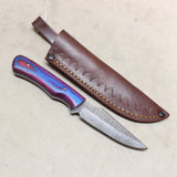 NEW 4" Damascus Clip Point Knife w/ Sheath #11275801