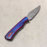 NEW 4" Damascus Clip Point Knife w/ Sheath #11275801