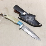 NEW 4.5" Damascus Drop Point Knife #11275802