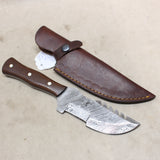 NEW 5.25" Damascus Modified Skinner w/ Sheath #11275805