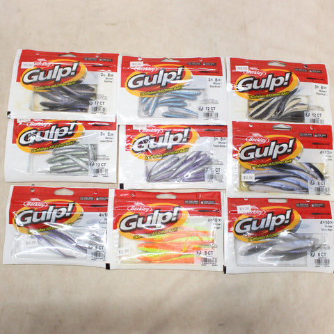 NEW Gulp Synthetic Minnow Baits x9 Packs #05125837