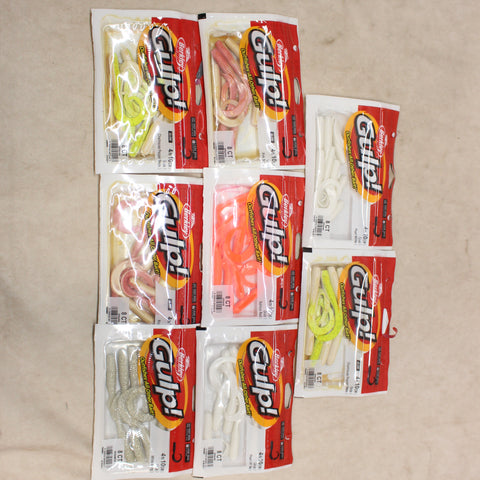 NEW Gulp Synthetic Grub Baits x8 Packs #05125839