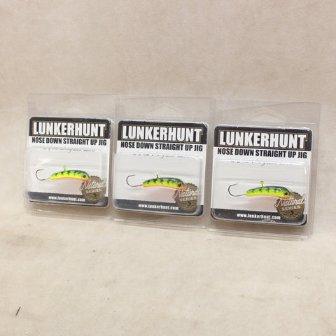 NEW Glow Firetiger 3/8oz Nose-Down Straight-Up Jig x3 #10145814