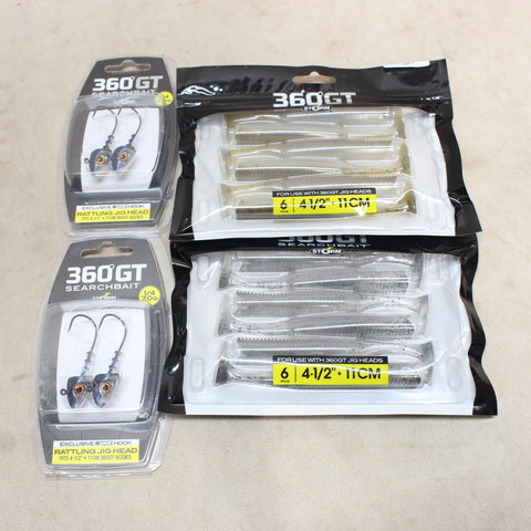 NEW 360GT Searchbait Jig Heads & Bodies x16 #10145866