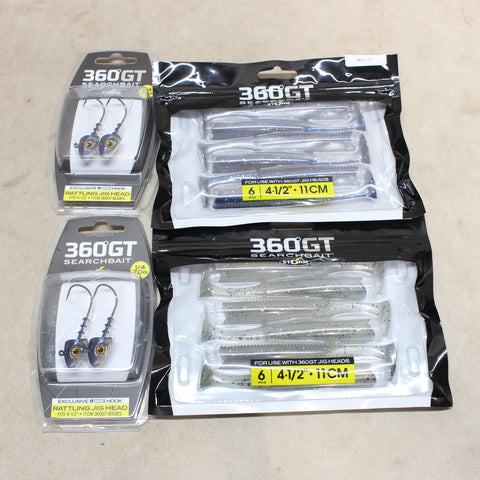 NEW 360GT Searchbait Jig Heads & Bodies x16 #10145867