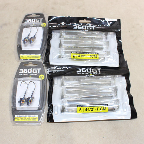 NEW 360GT Searchbait Jig Heads & Bodies x16 #10145868