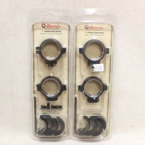 Signature 1" Universal Scope Rings x2 Pair #12015839