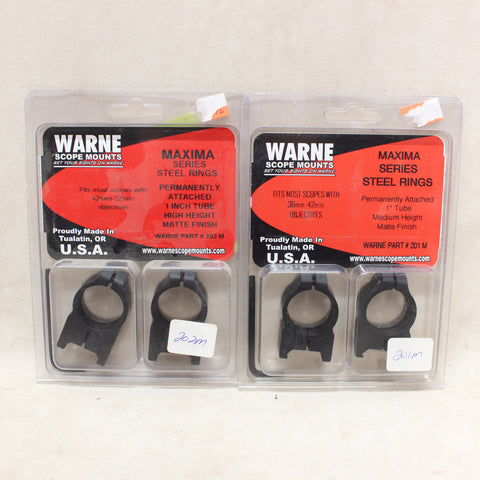 Maxima Series 1" Scope Rings x2 Pair #12015844