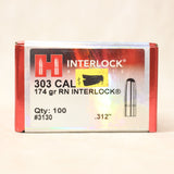 NEW Bullets 303 Cal 174gr RN InterLock x100 #05216ada
