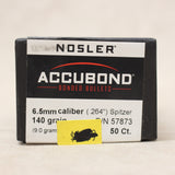 NEW Bullets 6.5mm 140gr AccuBond x50 #05216ade