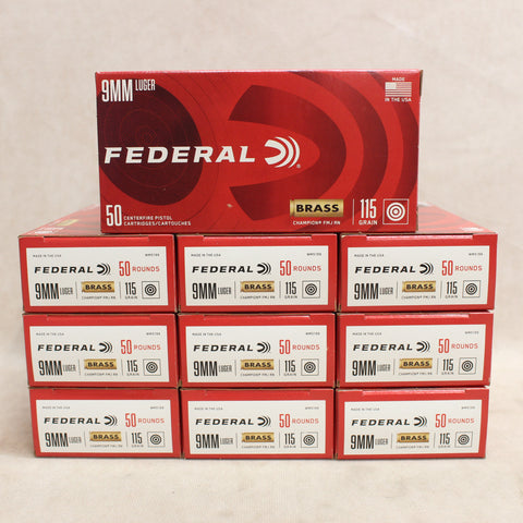 NEW Ammo 9mm Luger 115gr FMJ x500 #12045aab