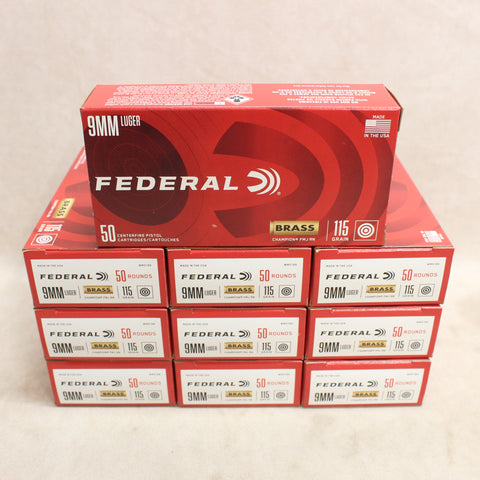NEW Ammo 9mm Luger 115gr FMJ x500 #12045aac