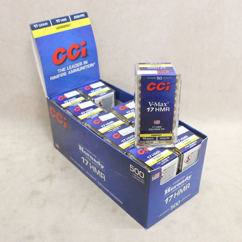 NEW Ammo 17 HMR 17gr V-Max x500  #12045aae