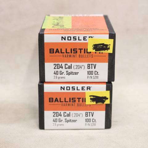NEW Bullets 20 Cal 40gr BTV x200 #12045ac6