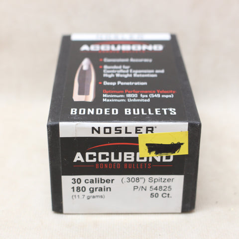 NEW Bullets 30 Cal 180gr AccuBond x50 #12045aca