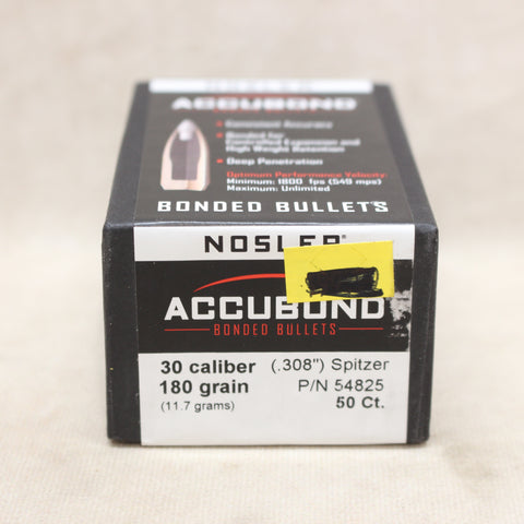 NEW Bullets 30 Cal 180gr AccuBond x50 #12045acb