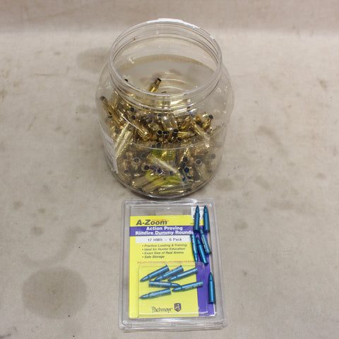 Empty Brass 22-250 Rem x93 w/ Bonus 17HMR Dummy Rounds #12085863