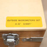 0-6" Outside Micrometer Set #08196809